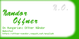 nandor offner business card