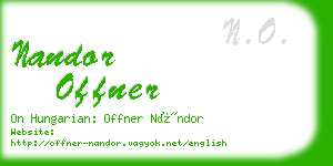 nandor offner business card